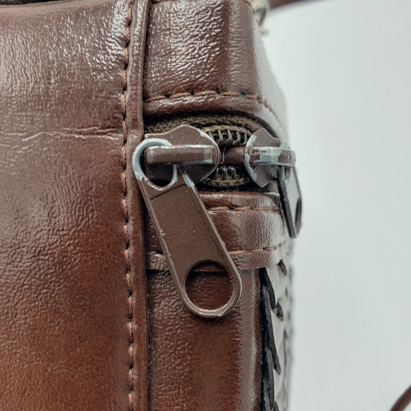 Square Box Crossbody Purse w/Double Zipper Closure - Picture 5 of 11